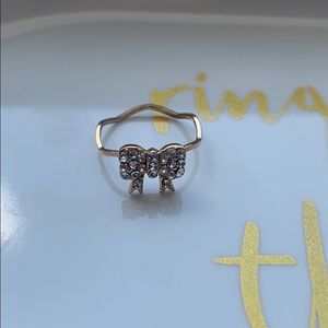 Gold Bow Ribbon Ring